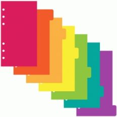 personal size 6 ring planner dividers 6 tab