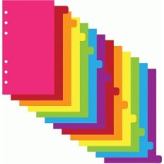 personal size 6 ring planner dividers 12 tab