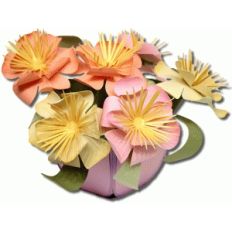 3d basket with flowers