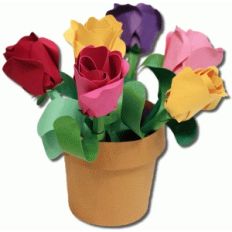 3d rose bud flower pot