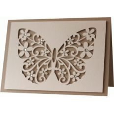 5x7 butterfly flourish card