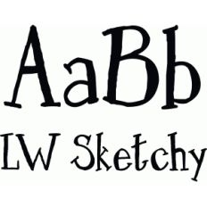 lw sketchy font