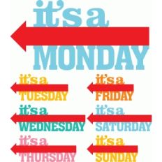 days of the week arrows