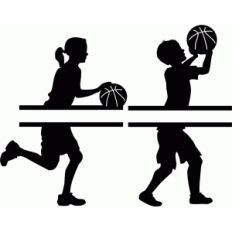 customizable basketball player split title