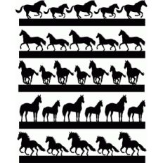 horses borders set