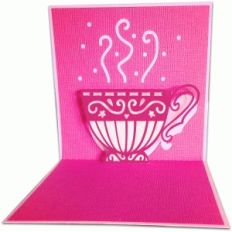 teacup pop-up card 5x5