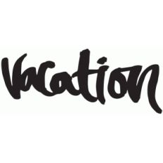 vacation brushed lettering