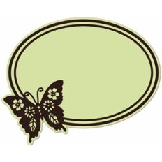 1-piece butterfly oval