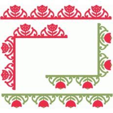 spring tulip border and corner set