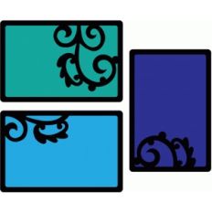 ornate scrolls framed cards