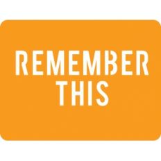 remember this