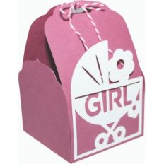 tag topper favor box - baby girl