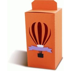 box with a hot air balloon
