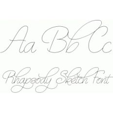 rhapsody sketch font
