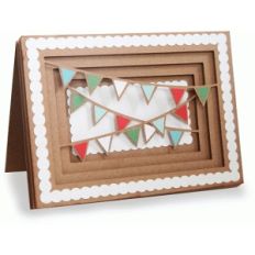 banner shadow box folded card