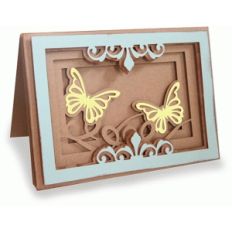 butterfly shadow box folded card