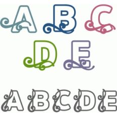 flourish block alpha a-e