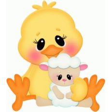 easter chick and lamb