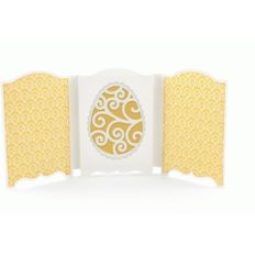 tri-fold shadow box card easter egg