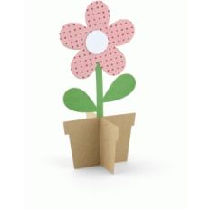 3d flower in pot