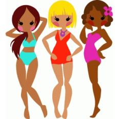 retro beach babes