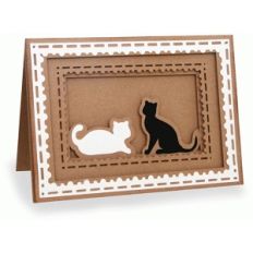 kitten shadow box folded card