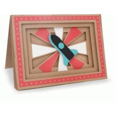 rocket shadow box folded card