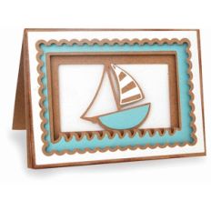 sailboat shadow box folded card