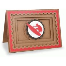 surfer shadow box folded card