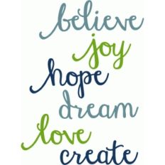 script words - believe dream create
