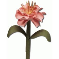 3d flower with stem