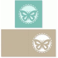 butterfly scallop circle card
