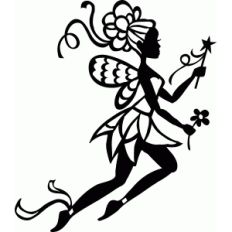 fancy spring fairy silhouette