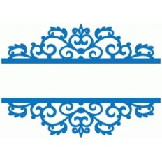 ornate scrollwork split frame