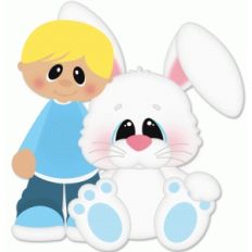boy w easter bunny