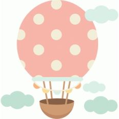 hot air balloon polka dot