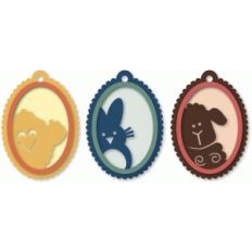 easter oval three piece tags