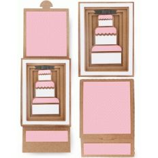 cake shadow box sliding card