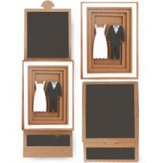 wedding topper shadow box sliding card