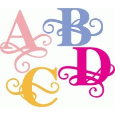 flourish alphabet abcd