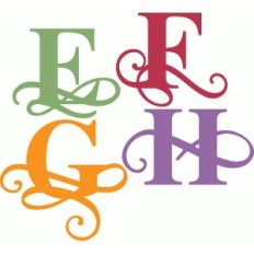 flourish alphabet efgh