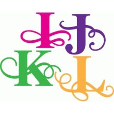 flourish alphabet ijkl