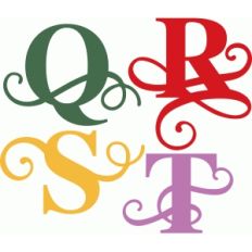 flourish alphabet qrst
