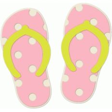 large polka dots on flip flops