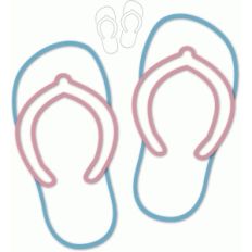outlined flip flops