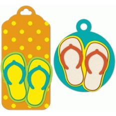 polka dot flip flop tags