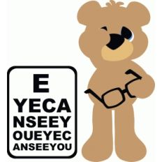 eye exam bear