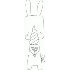 bunny with ice cream