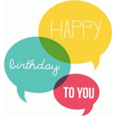 happy birthday speech bubbles