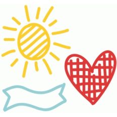 sun heart banner